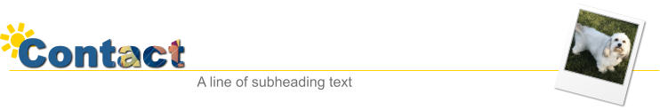 Contact A line of subheading text
